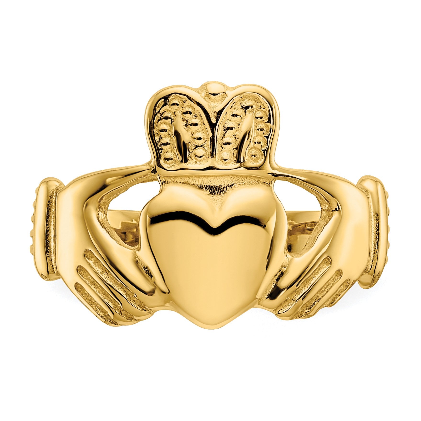 14k Ladies Polished Claddagh Ring