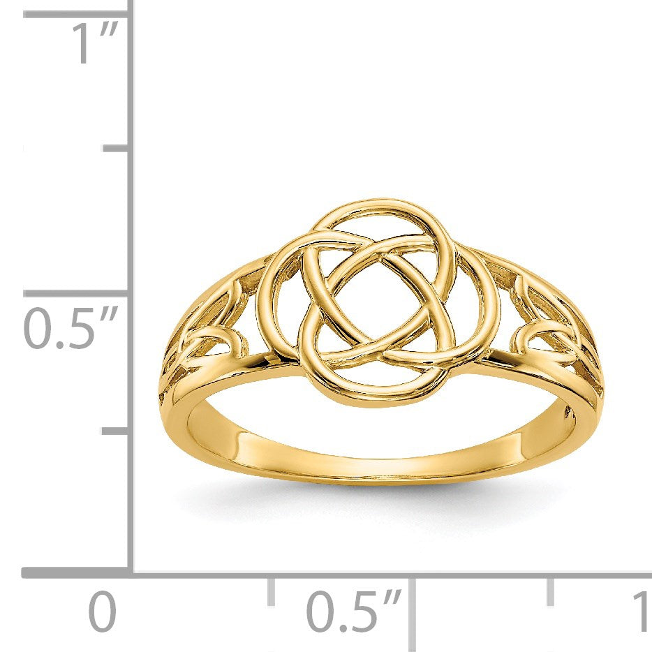 14k Ladies Polished Celtic Knot Ring