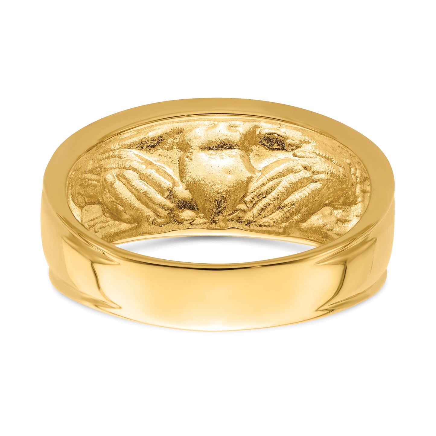 14k Mens Polished Claddagh Band