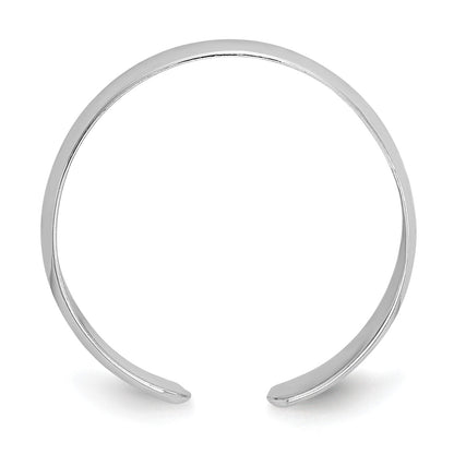 14k White Gold High Polished 2.5mm Band Toe Ring