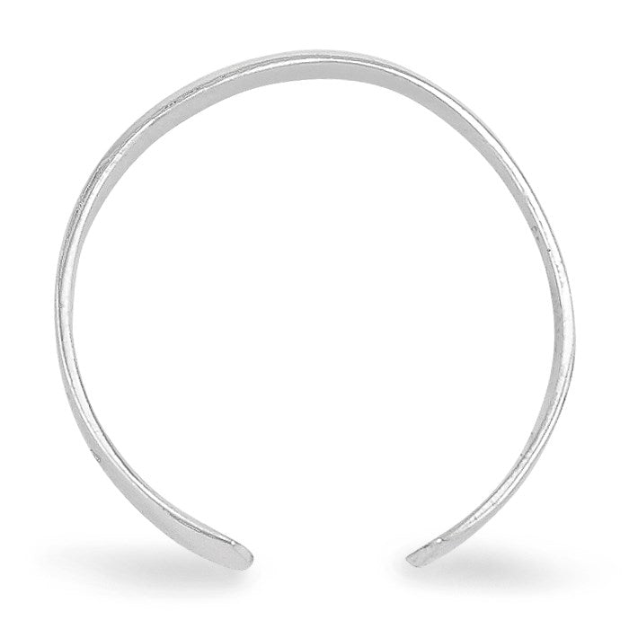 14k White Gold High Polished 2.5mm Band Toe Ring