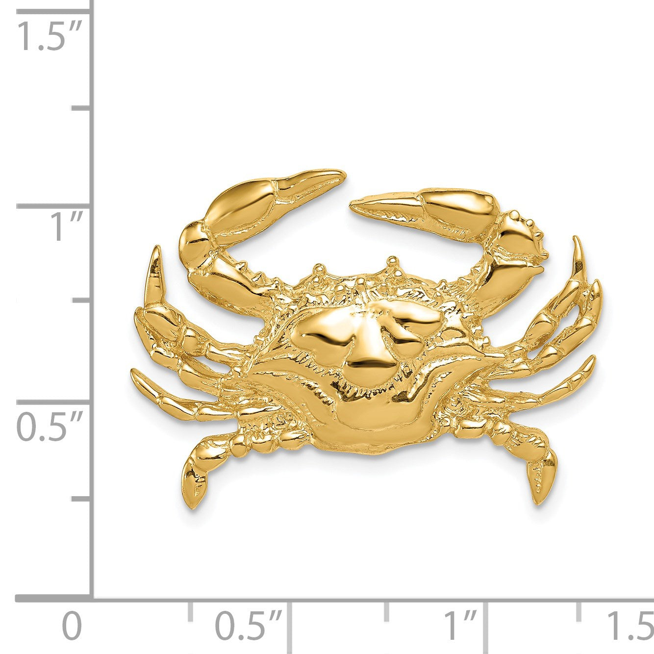 14k Large Blue Crab Omega Slide
