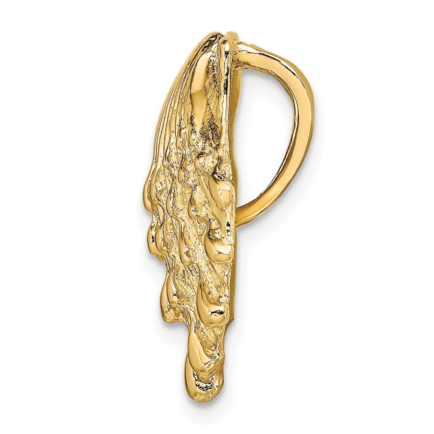 14k Small Lion's Paw Shell Omega Slide