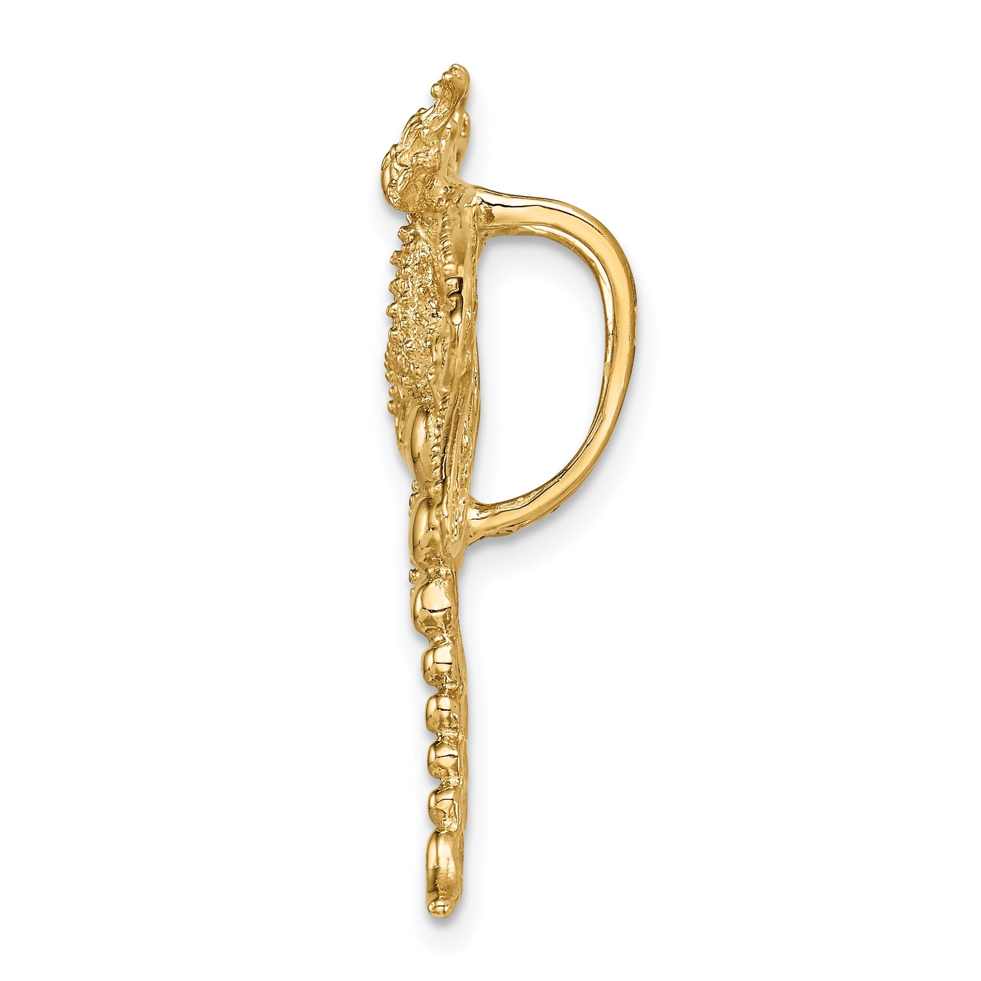 14k Cut-out Dragonfly Omega Slide