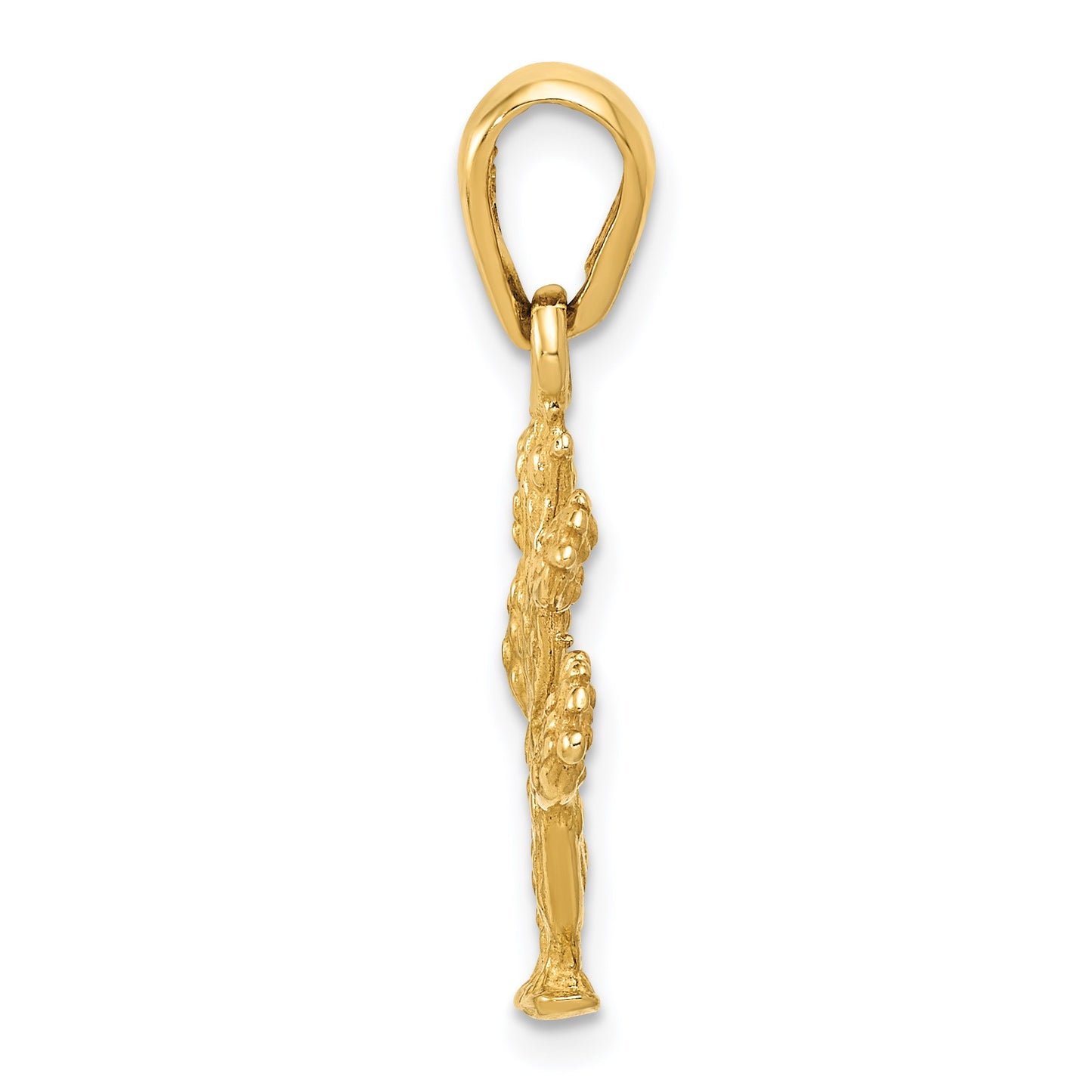 14k 3-D Cactus Pendant