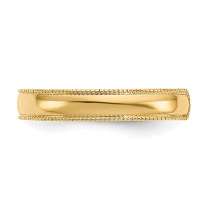 14K Adjustable 3mm Milgrain Band Toe Ring