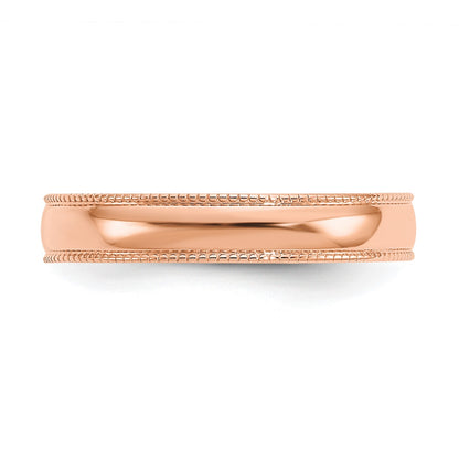 14k Rose Gold Adjustable 3mm Milgrain Band Toe Ring