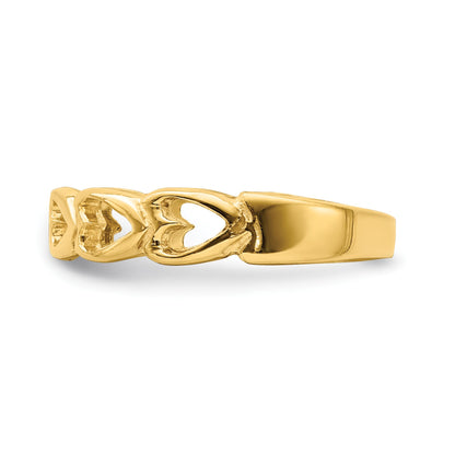 14k Open Hearts Size 3 Baby / Childs Ring