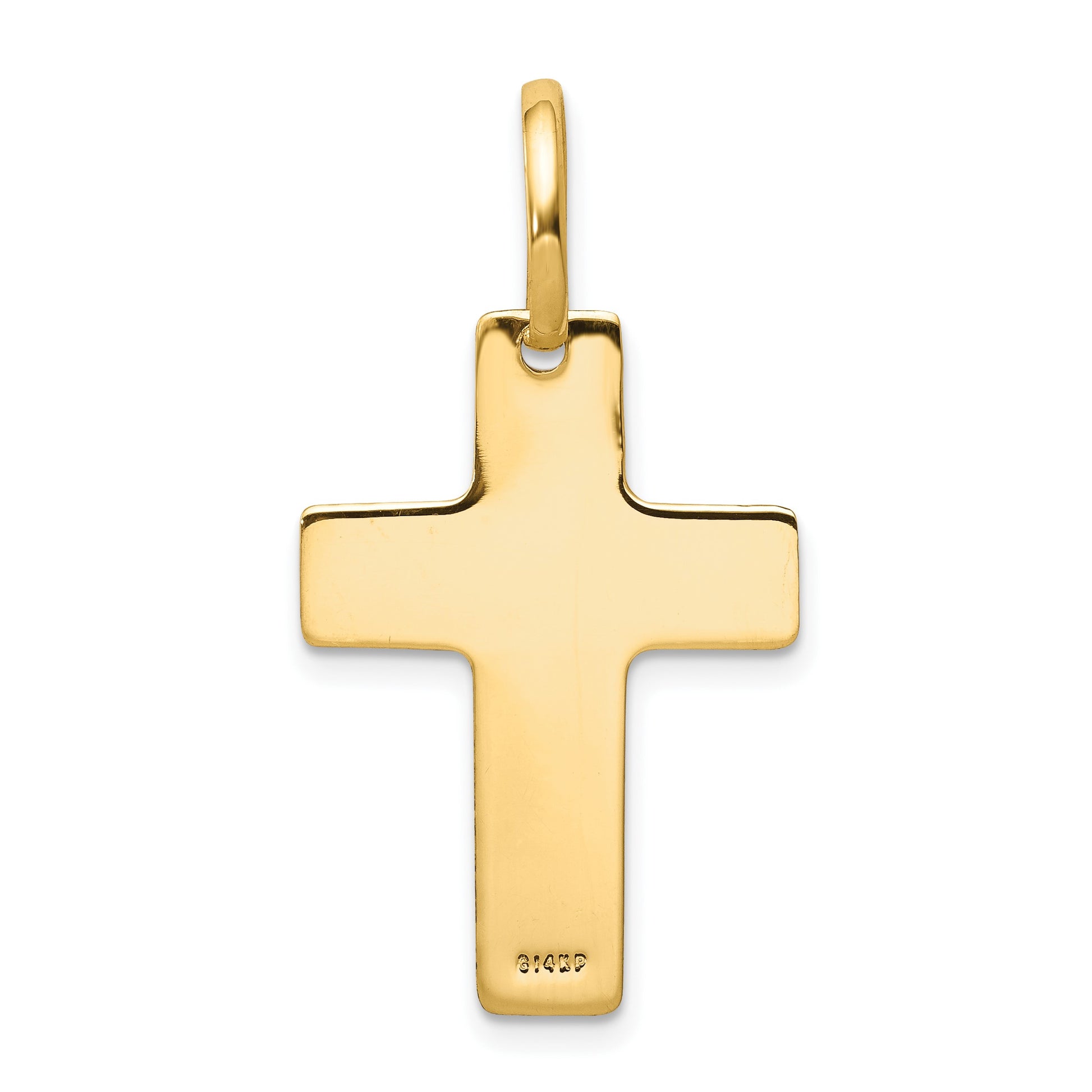 14k Polished Cross Charm