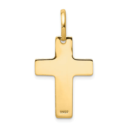 14k Polished Cross Charm