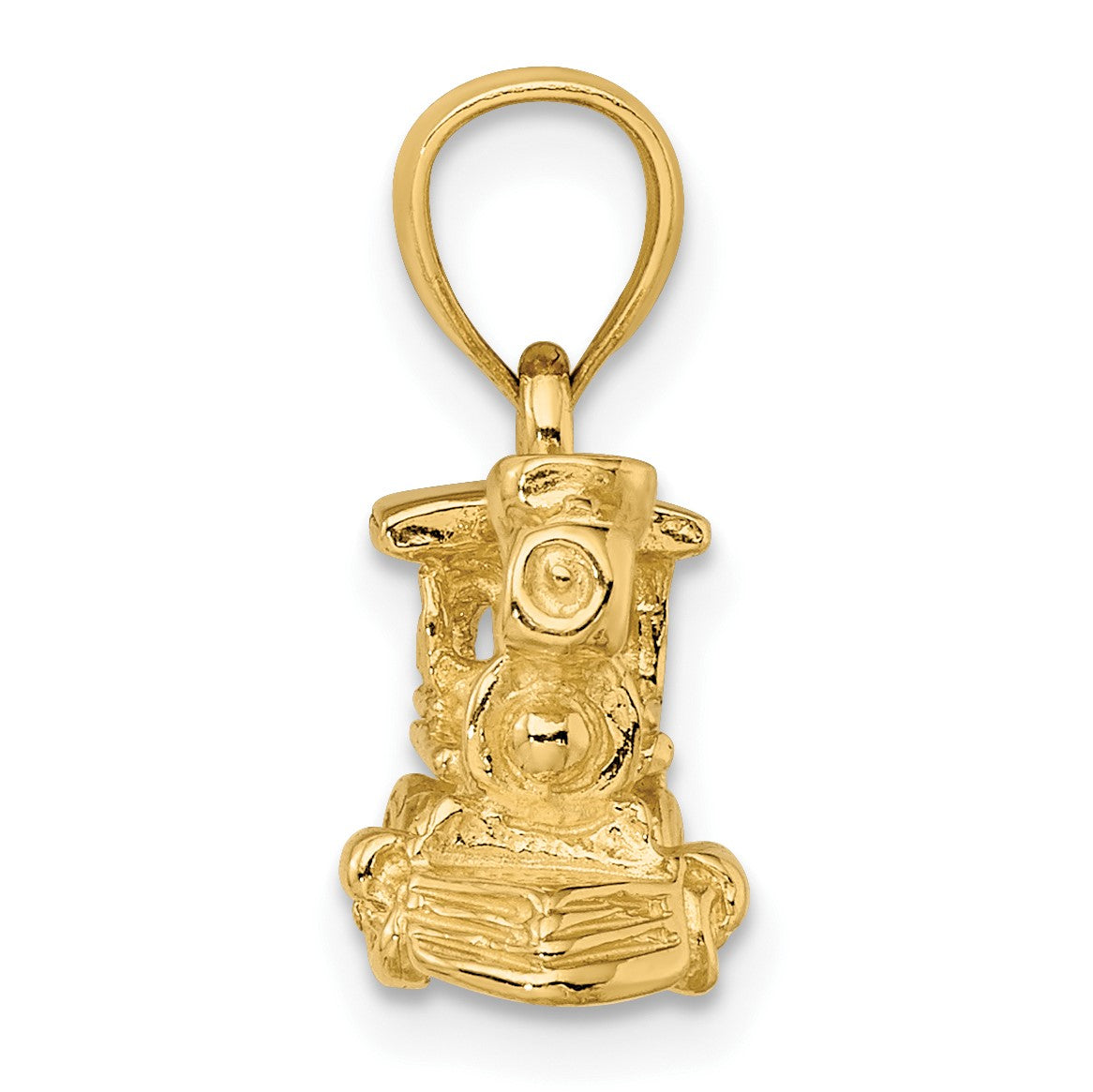 14k 3-D Locomotive Charm