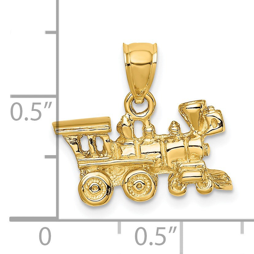 14k 3-D Locomotive Charm
