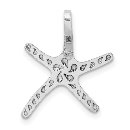 14k White Gold Starfish Chain Slide