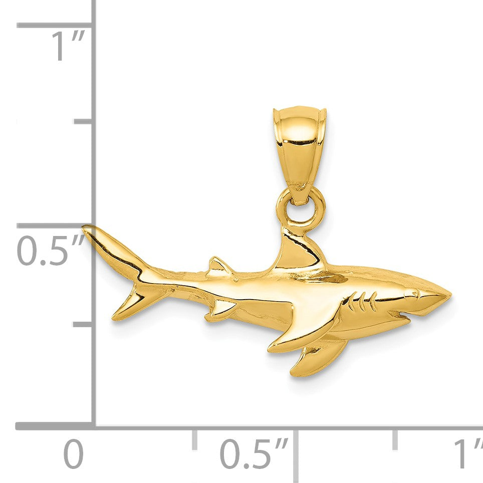 14K Shark Pendant