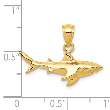 14K Shark Pendant