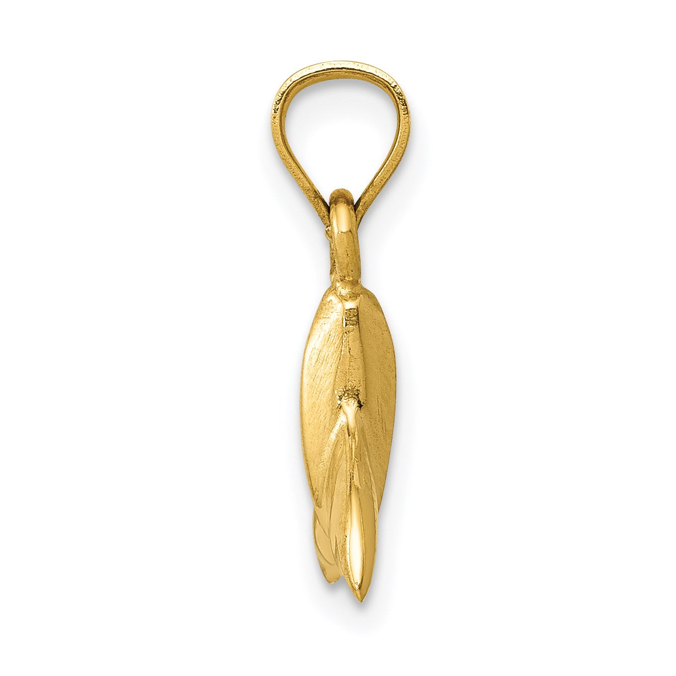 14K 3-D Whale Tail Pendant