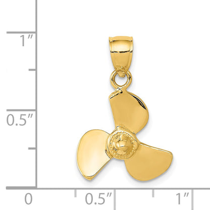 14K Propeller Pendant