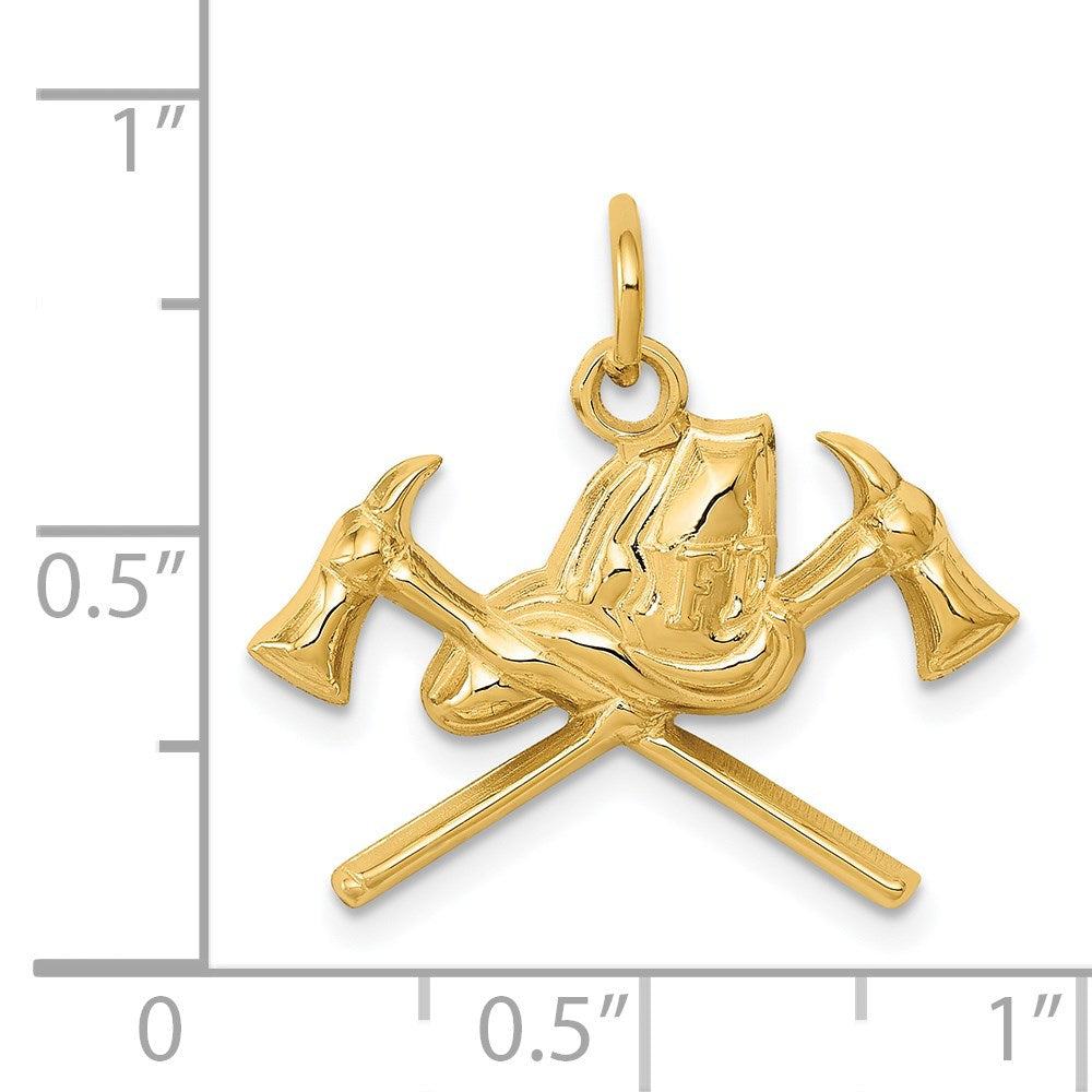 14k Fire Department Insignia Charm