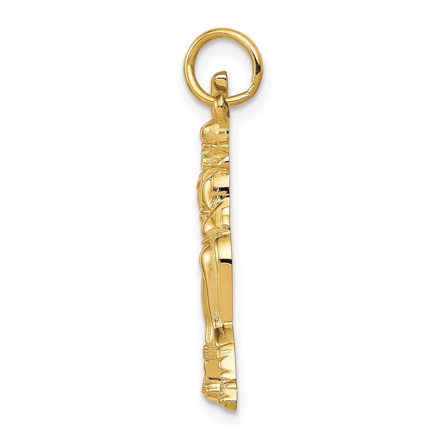 14k Female Baseball Batter Charm