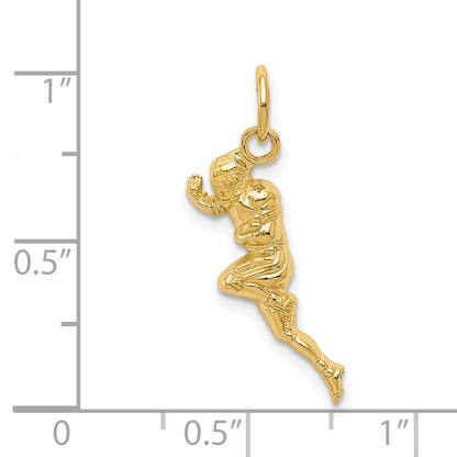 14k Football Player Charm