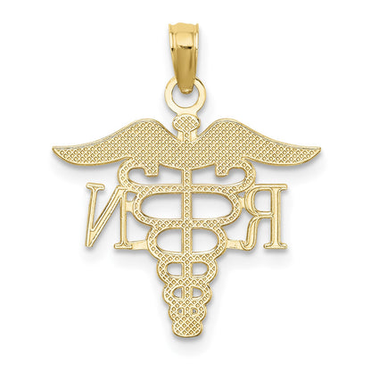 14k RN Registered Nurse Caduceus Charm