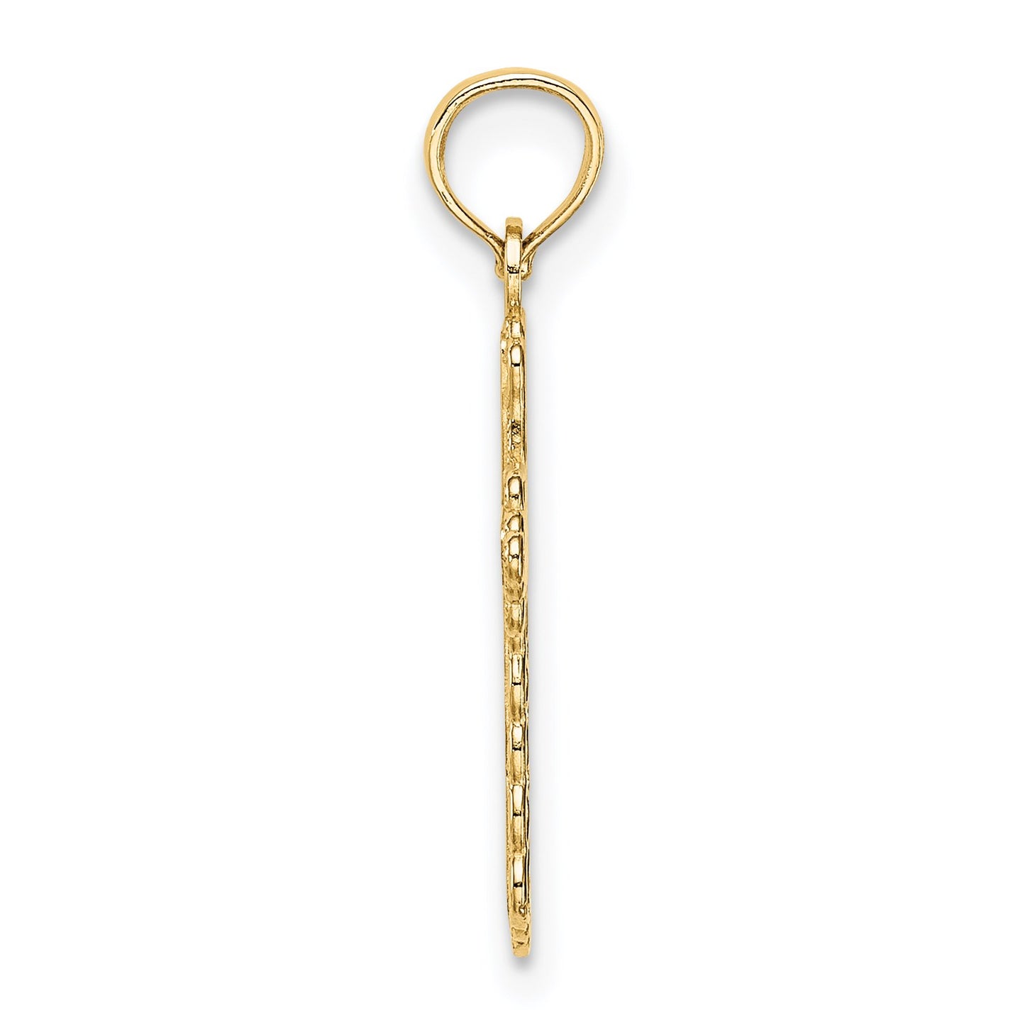 14k Budded Cross with Lacey Trim Charm