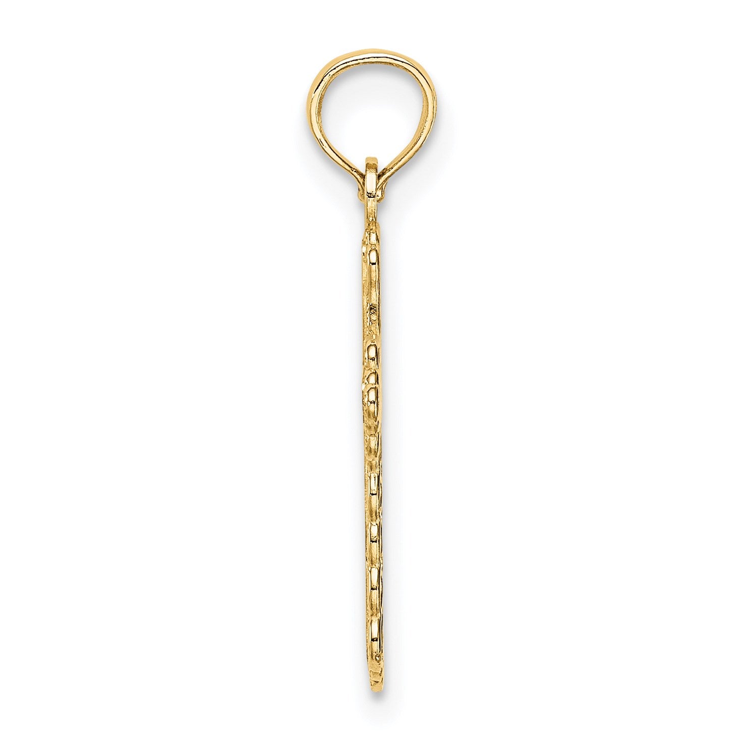 14k Budded Cross with Lacey Trim Charm