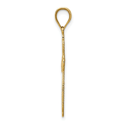 14K Budded Cross Pendant