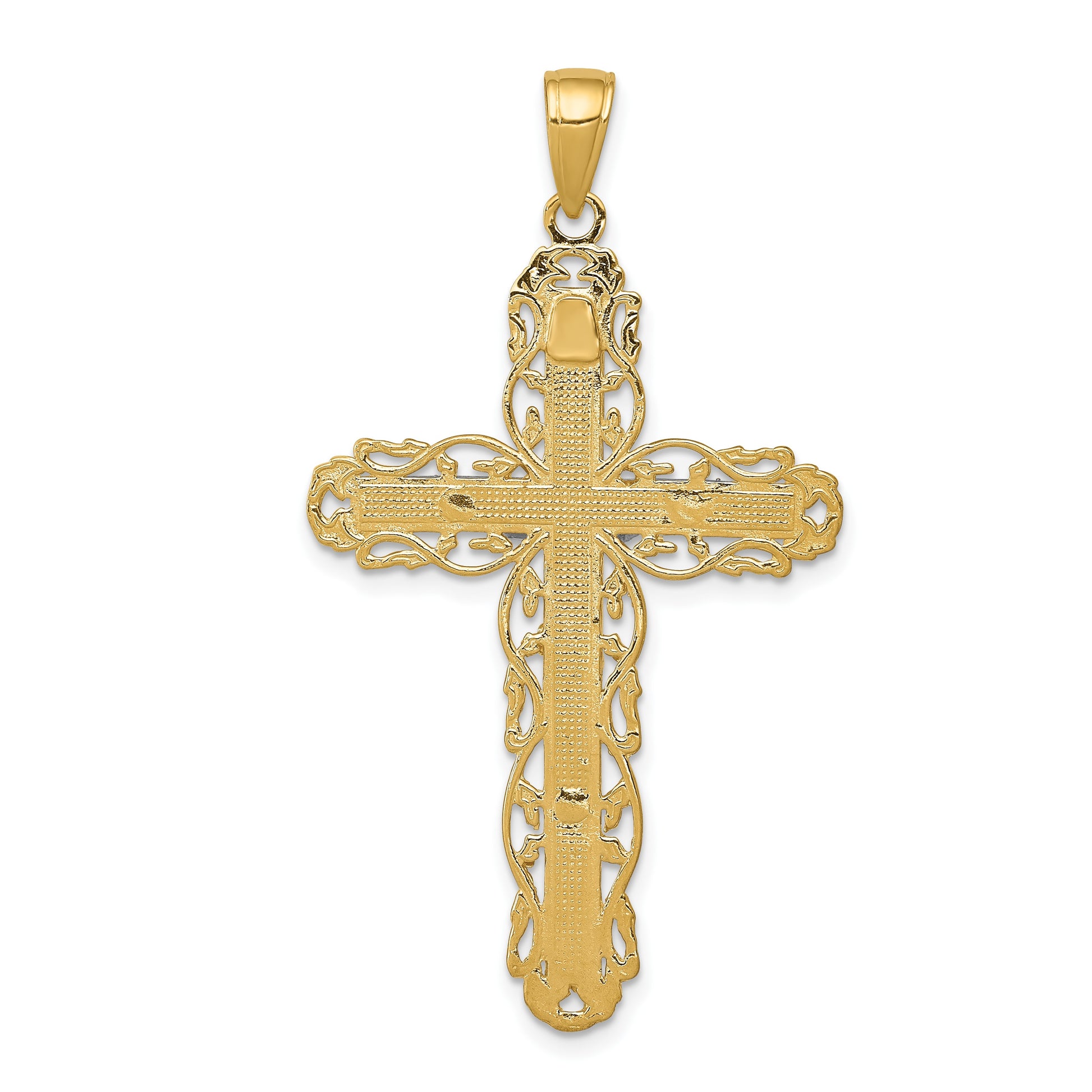 14k Filigree Crucifix Pendant