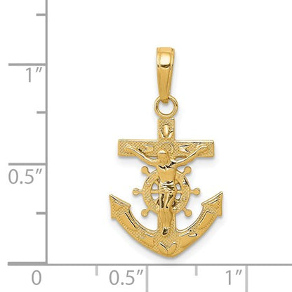 14k Mariners Crucifix Pendant