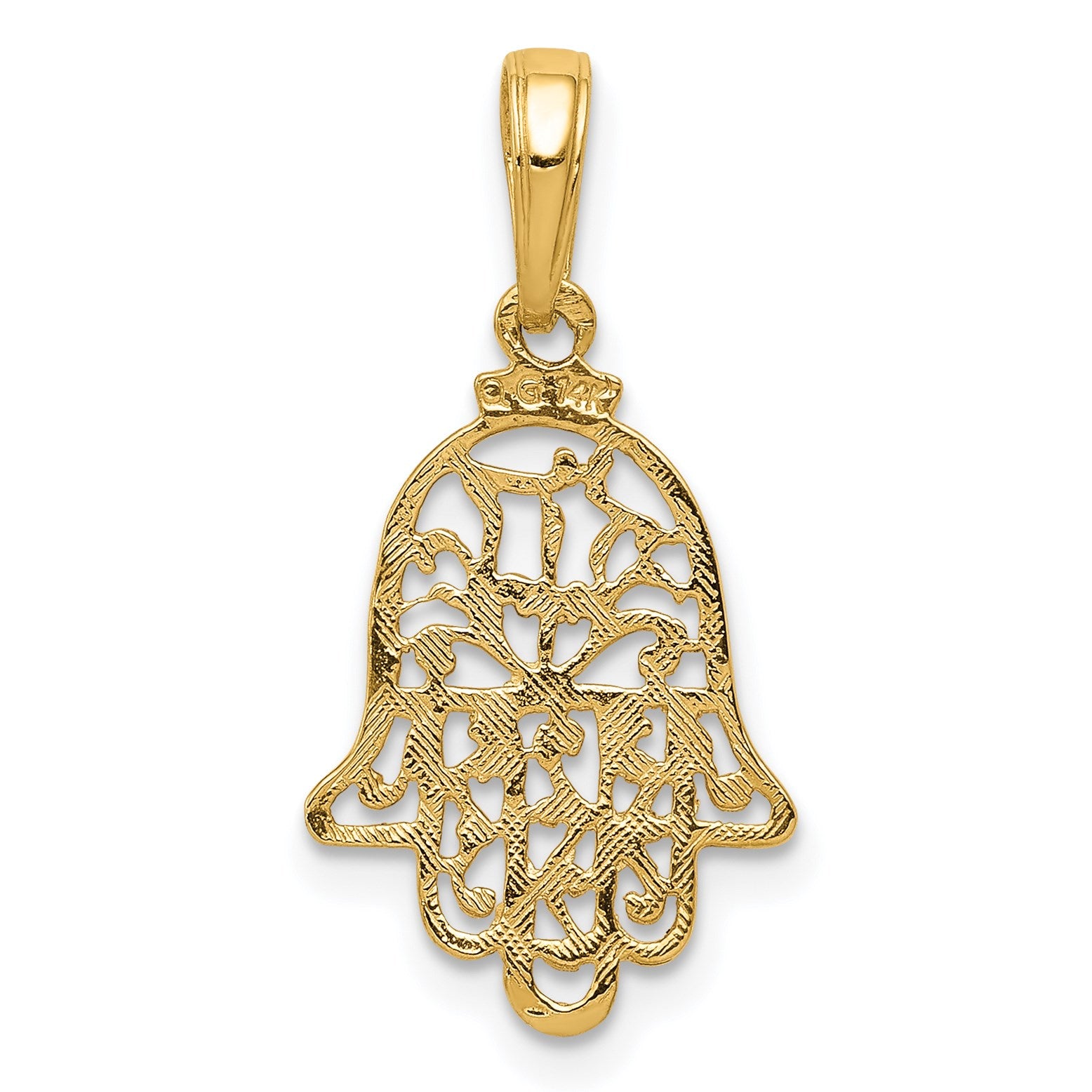 14k Filigree Chamseh Pendant