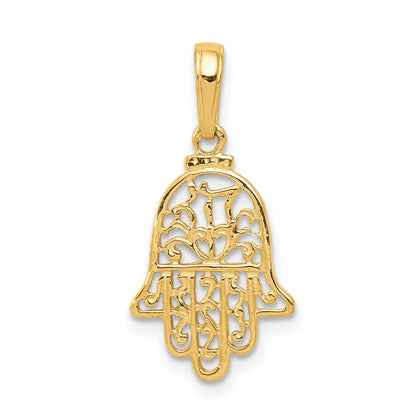 14k Filigree Chamseh Pendant