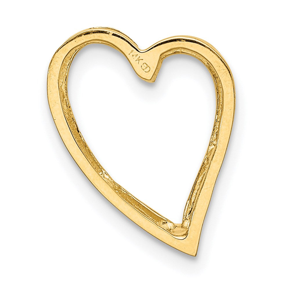 14K Polished Heart Chain Slide