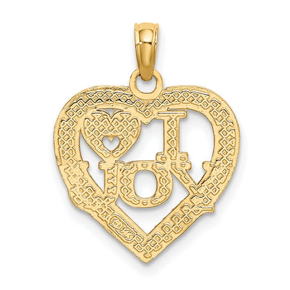 14K I HEART YOU Charm