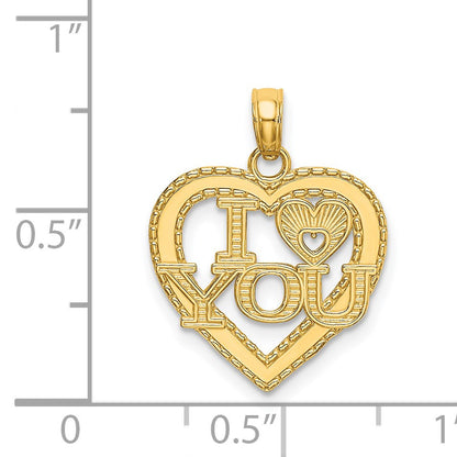 14K I HEART YOU Charm