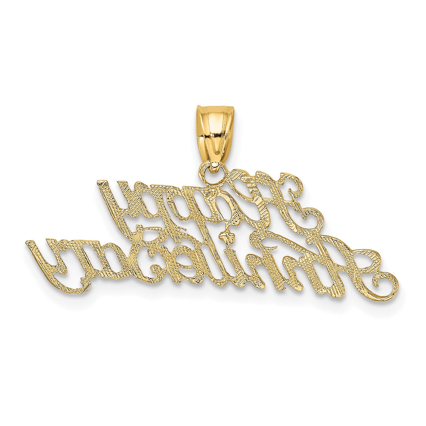 14K Polished HAPPY ANNIVERSARY Charm
