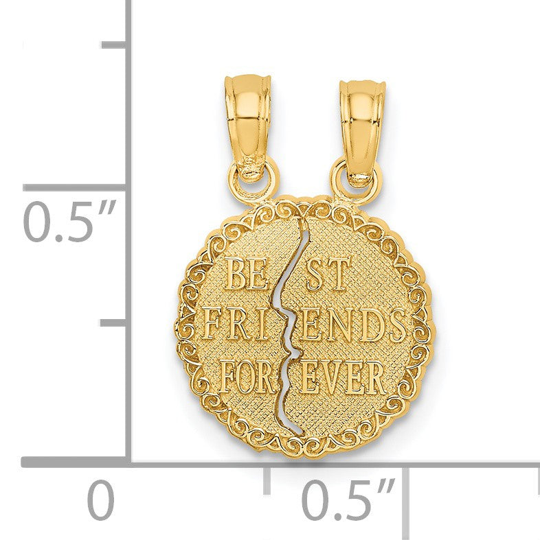 14K BEST FRIENDS FOREVER 2-Piece Break-apart Charm