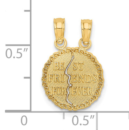 14K BEST FRIENDS FOREVER 2-Piece Break-apart Charm