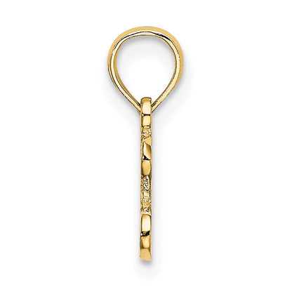 14K Polished / Textured I HEART GOLD Charm