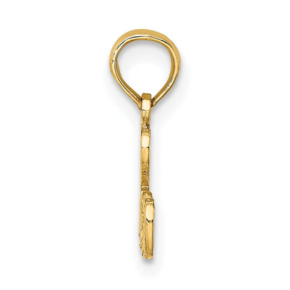 14K Polished/Textured I HEART BINGO Charm