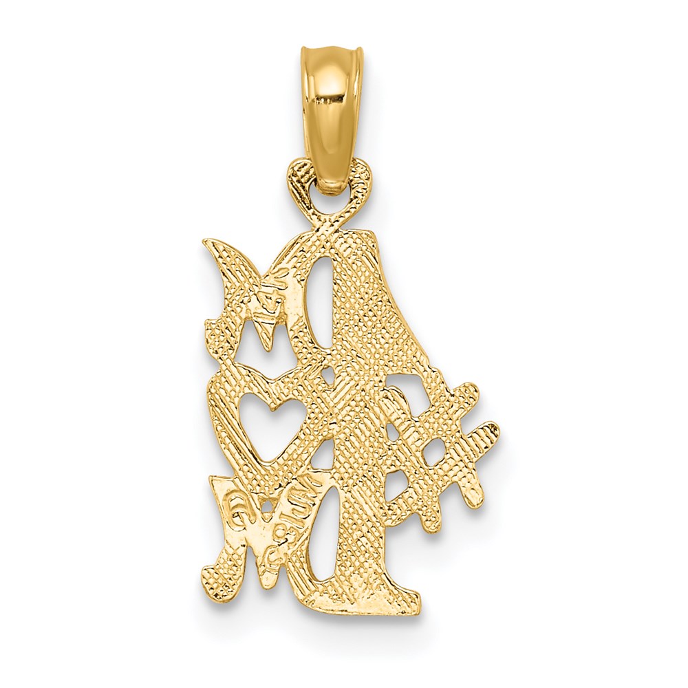 14K #1 MOM Charm