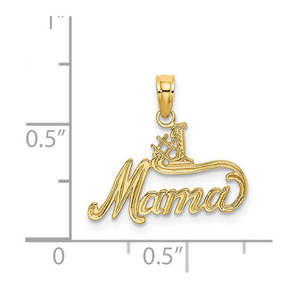 14K #1 MAMA Charm