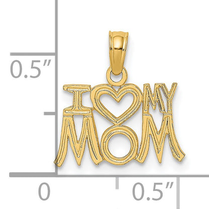 14K I HEART MY MOM Charm