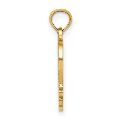 14K #1 MOTHER in Heart Frame Charm