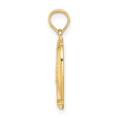 14K #1 MOM in Heart Charm