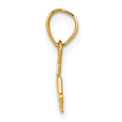 14k BEST GRANDMA with Flower Pendant