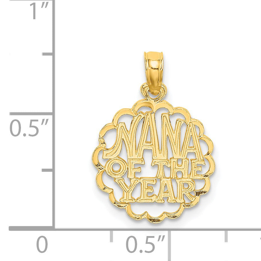 14K NANA OF THE YEAR  Charm