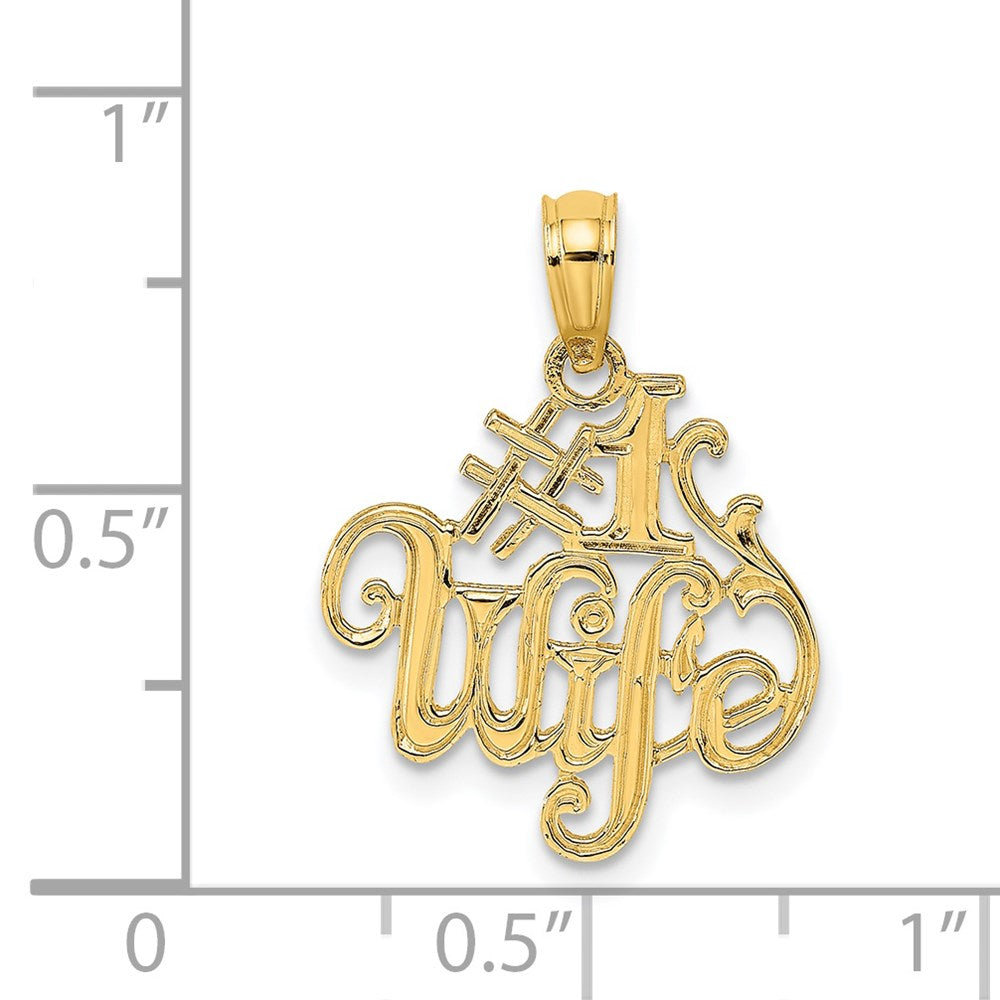 14K #1 WIFE Charm