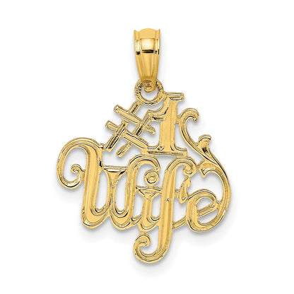 14K #1 WIFE Charm