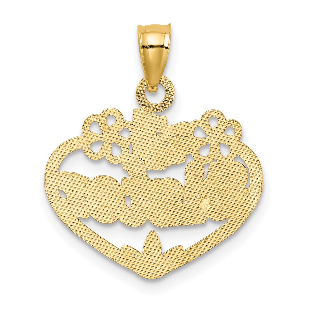 14K #1 SISTER in Heart Charm